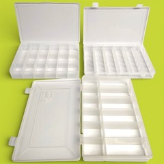 Huge 7pc Jumbo Lot Multicompartment Storage/ Scrapbook Cases Boxes Organization
