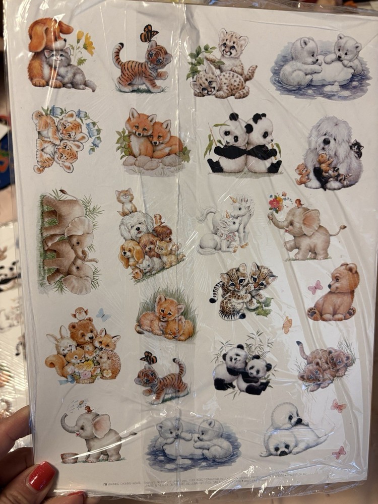 Vintage Current Stickers Baby Animals Not Opened 2 Sheets Lg