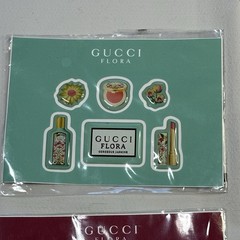 New Gucci Flora Stickers 4-Pack Limited Edition Flowers Bottle