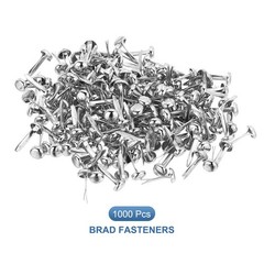 1000 PCS Paper Brass Fasteners Split Pins, Silver Tone, 4.5 x 8 mm