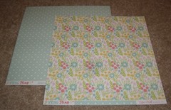 Echo Park 12×12 Double Sided Scrapbook Paper Lot of 8 ~ Spring Fling/Homegrown