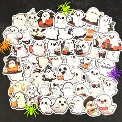 Cute Halloween Ghost Stickers – Set of 10 Random Stickers – Great for Crafts