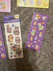 Vintage Forget Me Not Carlton Easter Stickers Sheets Bunny Rabbit Chicks Lot