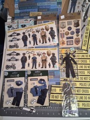 Police Stickers Paper Scrapbooking Supplies 3D Uniform Car Crafts Motorcycle