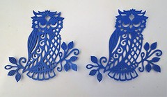 Owl Intricate Large Paper Die Cuts Cardstock 2 pc Scrapbook Embellishemnts