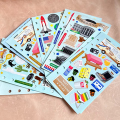 Stickopotamus Stickers Scrapbooking Lot – Camping, NASA Space, Washington DC