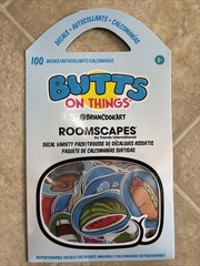 BRAND NEW Butts On Things – 100 Decal/Sticker Pack BUTTS Roomscapes Variety LOT