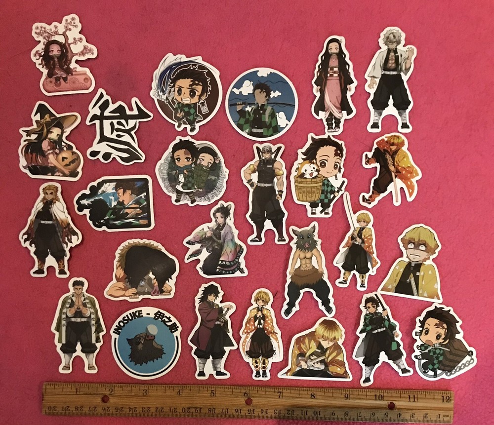 LOT OF 10 pcs Demon Slayer: KIMETSU NO YAIBA cartoon Stickers characters anime