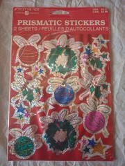 Vintage Forget Me Not American Greetings Prismatic Christmas Stickers 2 Sheets