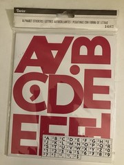 Darice Pink Alphabet Number Sticker Set Qty 148 New Sealed