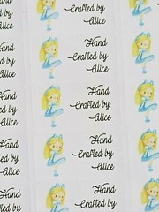 325 Alice in Wonderland Self Adhesive Handmade by Sticky Labels Stickers