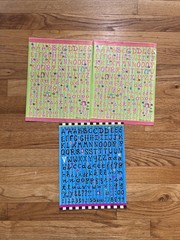 3 Sheets Colorbok 2001 2 Grrrls Pink/Black Letter Alphabet Scrapbook Stickers