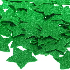 2.2″x2.2″ Star Foam Stickers, 120Pcs EVA Glitters Foam Shape Sticker, Green