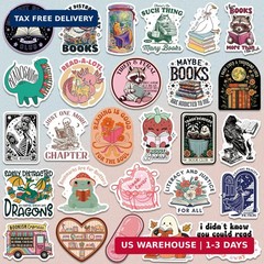 300 PCS Book Stickers for Kindle, Bookish Sticker Pack Reading Glitter Waterproo