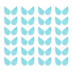 24Pcs Angel Wings for Crafts, Blue Wings Angel Wings(3.4 Inch)