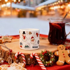 2 Rolls Cute Merry Christmas Cartoon Label Gift Box Series Stickers Decorations
