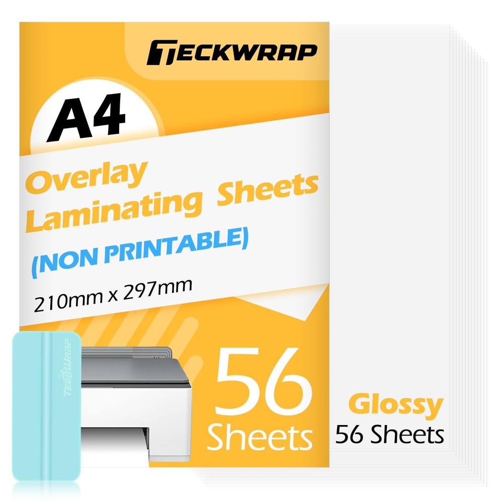TECKWRAP Glossy Laminating Sheets Clear Laminate Sheets for Inkjet Printable …