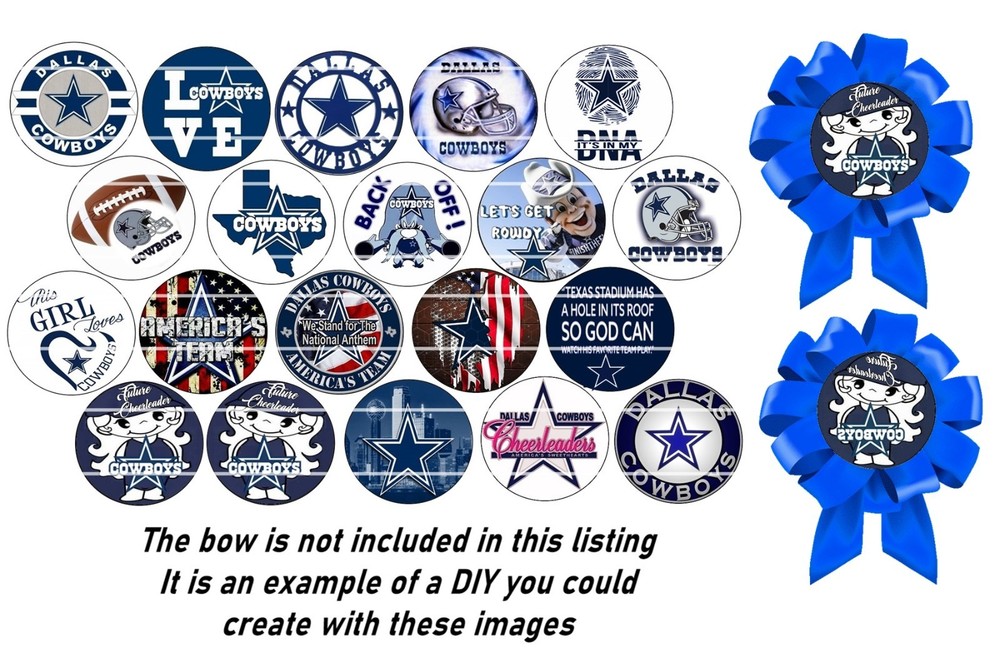 Bottle Cap Images (25mm) 1″ ~ Precut ~ Football Cowboys {set 1} Inspired