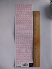 Making Memories DOT PASTEL PINK Letters & Number Stickers 7/16″ c