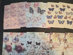 Retro Material Pack 100 Pc Scrapbooking JJ Supplies Butterfly Dance Chapter