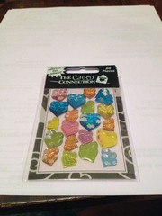 HEARTS The Card Connection 3D HEARTS STICKERS SHINEY BRIGHT MULTI-COLORED 3D NEW
