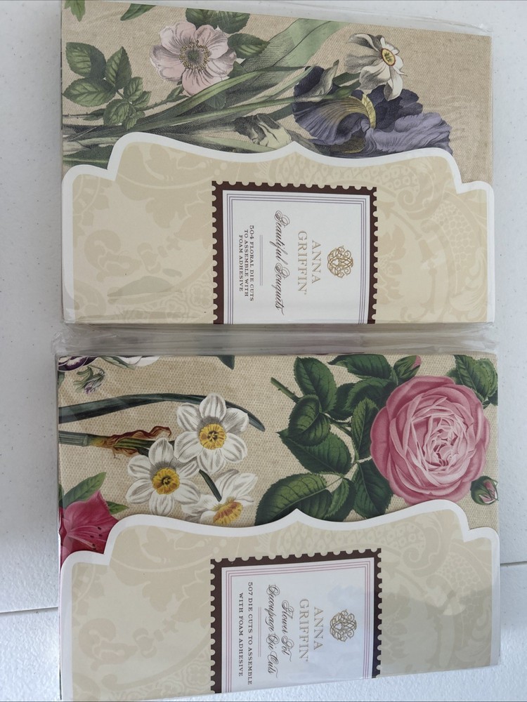 Anna Griffin Beautiful Bouquets & Flower Pot Decoupage Die Cuts Sets 1011pc NEW