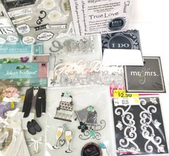 Lot of 17 Packs Jolee’s Boutique Scrapbooking Stickers Wedding Theme Bride Groom