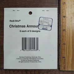 Vintage Standard Publishing Christmas Announcement Stickers Seals Jesus Is Born