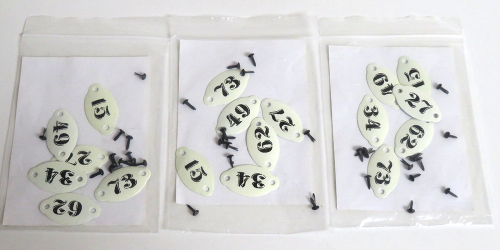 3 New CLOSE TO MY HEART Foundry NUMBER PLATES Off-White Metal Embellishments
