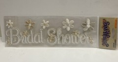 NEW Sticko Sew Whats? Bridal Shower Embroidered Sticker 8.5” X 1.75”