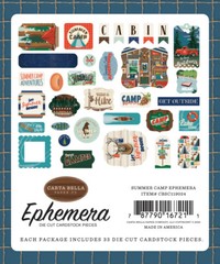 1 Pack of Carta Bella Paper SUMMER CAMP Ephemera Pieces (CBSC119024)