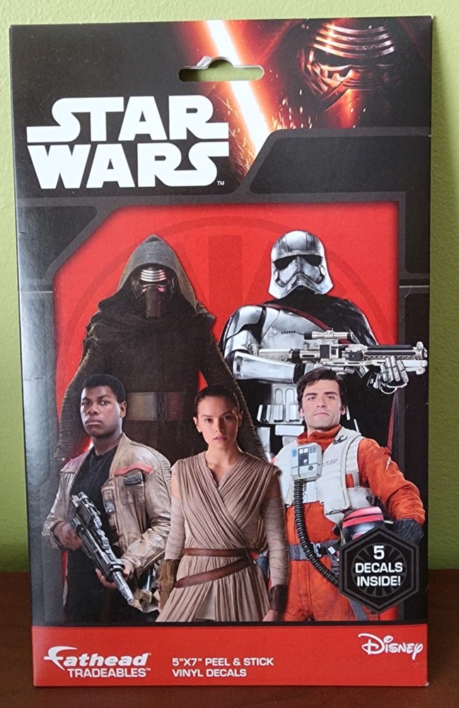 Star Wars 5 fathead 5″x7″ vinyl decals New Sealed Pack