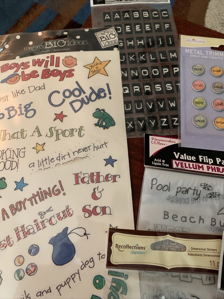 soft spoken stickers 9 pks assorted stickers & brands scrapbooking