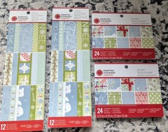Martha Stewart Crafts 2 Adhesive Border & 2 6.75×4.74 pads Christmas Foil Accent