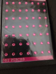 Vintage Jolees Boutique 5038293 Pink Round Gems Rhinestone Border 3 Sheet Lot