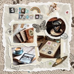 300 Pcs Vintage Stickers, Junk Journal Supplies, Cute Stickers for Journaling…