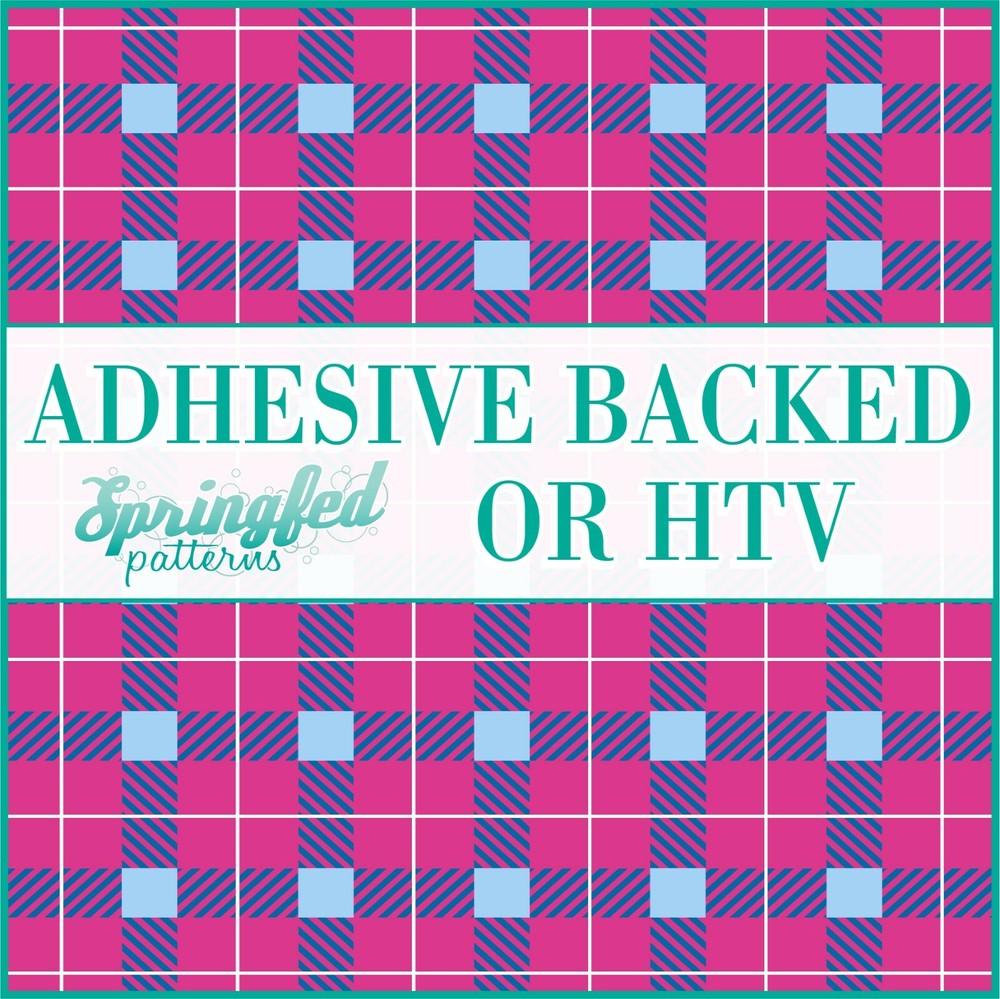 PRINCESS PLAID Pattern #7 Adhesive Vinyl or HTV Heat Transfer Vinyl Tartan Print