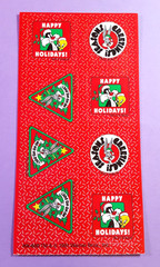 vintage 3M Looney Tunes xmas small sticker sheet *damaged*