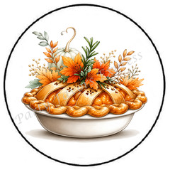 APPLE PIE THANKSGIVING ENVELOPE SEALS LABELS STICKERS PARTY FAVORS
