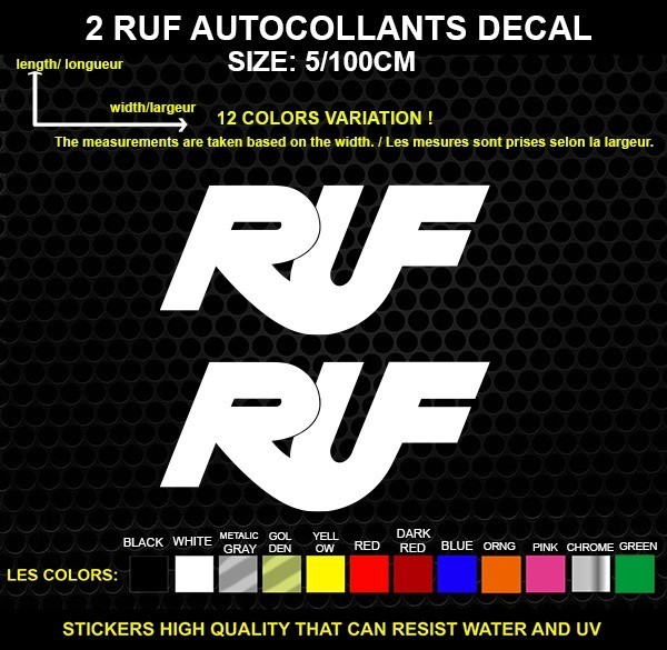 2 RUF Decorative Stickers – Vehicles & Accessories, 2 Piece Set