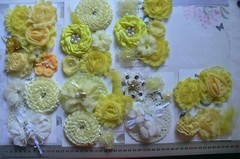 Flower Packs – Mixed YELLOW Colour hews 35 to 75mm in Sizes – 9 Pack Choice VD4