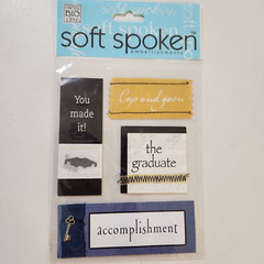 NEW Scrapbook SCHOOL GRADUATION Embellishments Stickers Rub-On Titles Ribbon