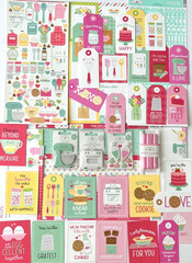 VERY RARE- BAKE ME HAPPY MADE WITH LOVE ICON PAPER DOODLE-POPS STICKER DOODLEBUG