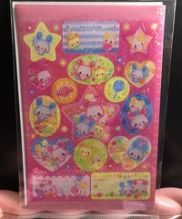 Japan Kawaii Heisei Twin Candy Cute Animal Sticker Sticker Sheet Vintage