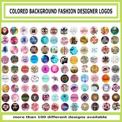100 Precut COLORFUL BACKGROUND FASHION DESIGNS BOTTLE CAP CHARM TRAY IMAGES 1 in