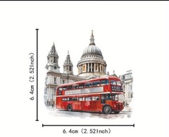 15pcs P.E.T Clear Backed London England, Great Britain Stickers- Scrapbook, DIY