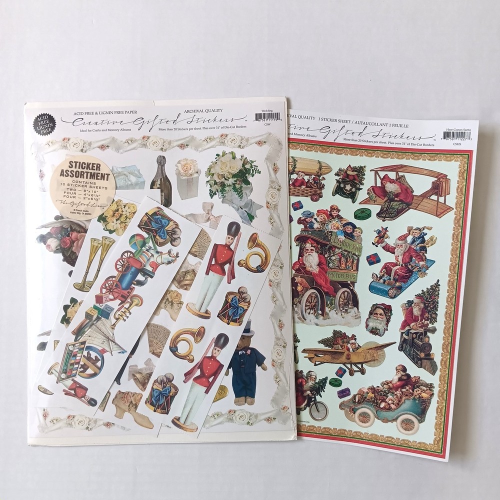 John Grossman Gifted Line Sticker Sheets Victorian Baby Wedding Toys – 11 Sheets