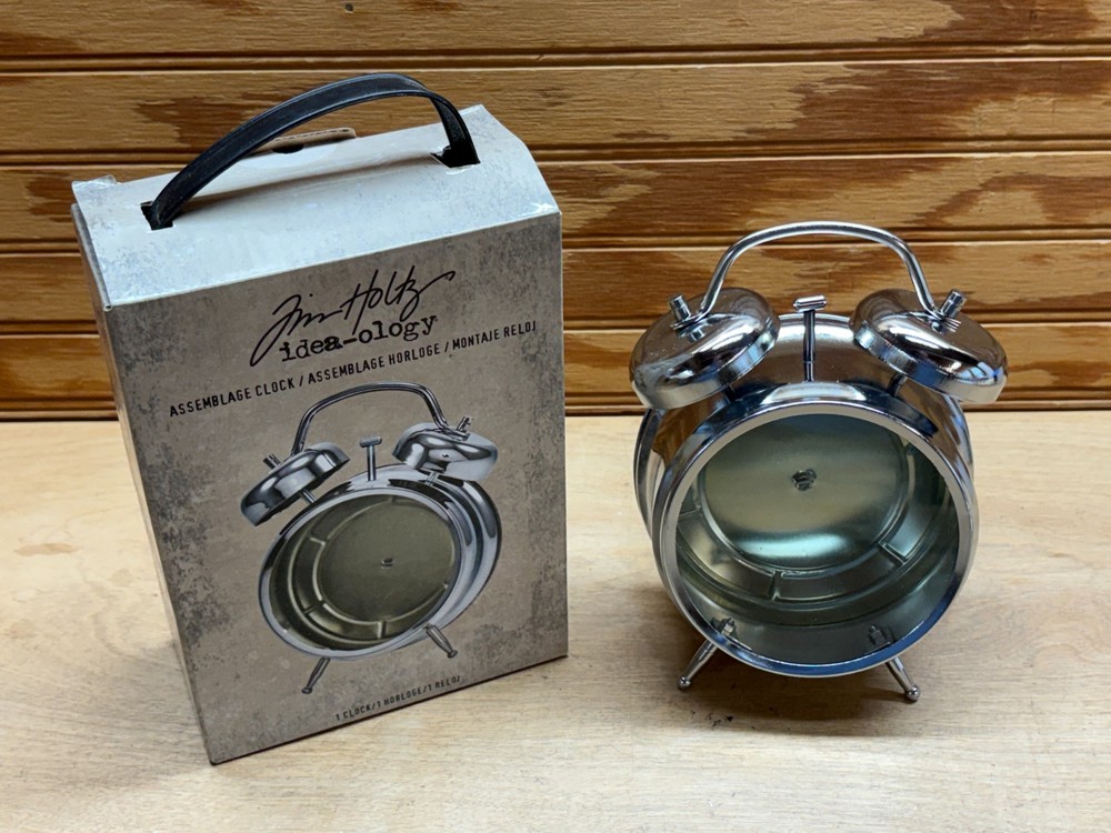 Tim Holtz Idea-ology Assemblage Clock for Keepsake Trinkets Paper Multimedia
