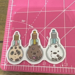 Bubble Tea Boba Drink Stickers Lot, Multicolor Food & Drink Theme (4 pcs)