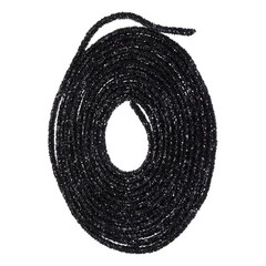 5 Yard 6mm Glitter Sequins Rope Sequins Rhinestone Cord Black for DIY